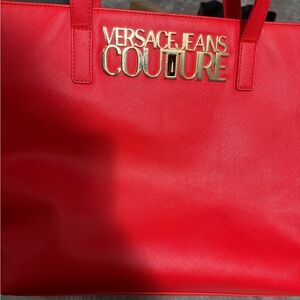 Versace Jeans Collection Bold Red Tote